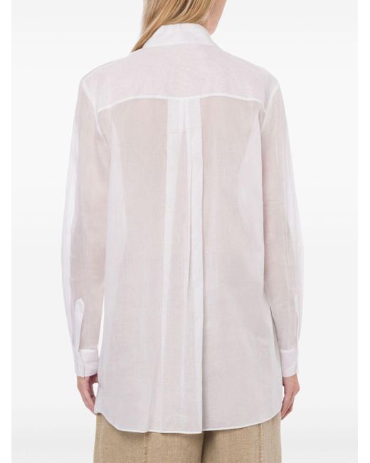 Alberta Ferretti Geplooid Overhemd in het White