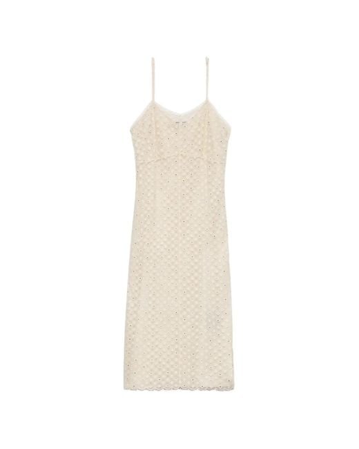 Prada White Embroidered Lace Dress