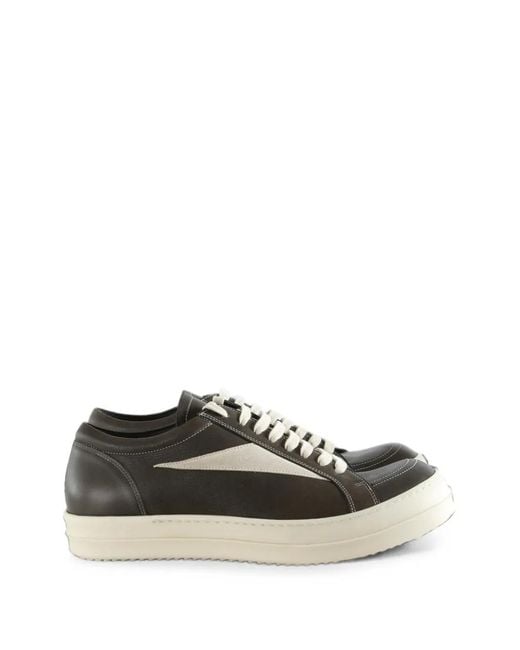 Rick Owens White Vintage Leather Sneakers for men