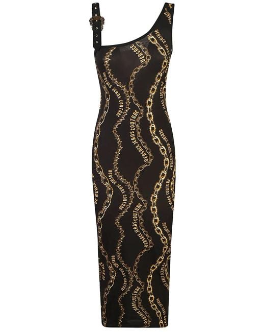 Versace Jeans Couture Black Chain Couture Dress