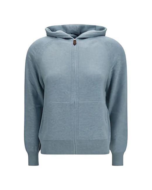 Loro Piana Blue Merano Baby Cashmere Hoodie