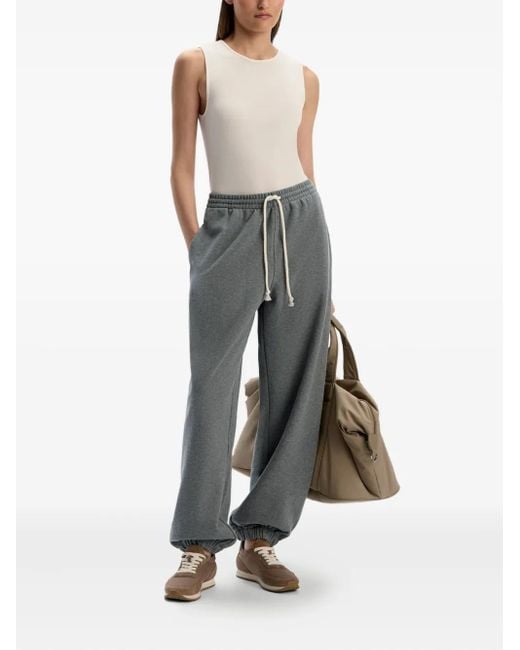 12 STOREEZ Gray Drawstring Track Pants