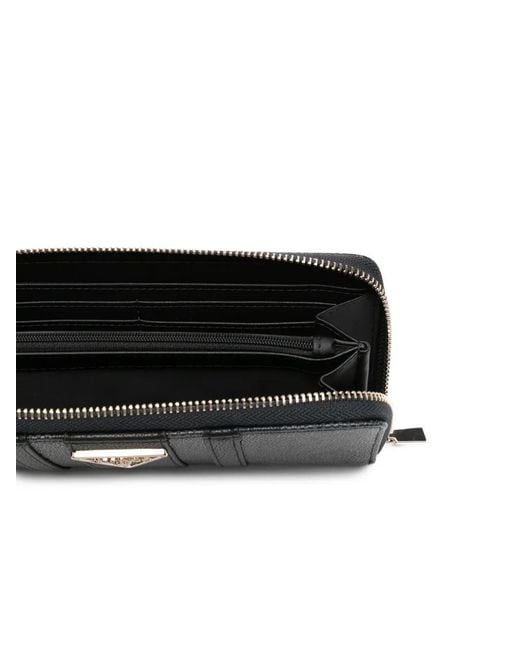 Guess Black Monogram-Pattern Wallet