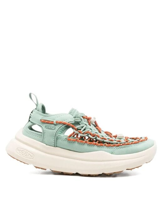 Keen White Uneek Woven-Detail Sneakers