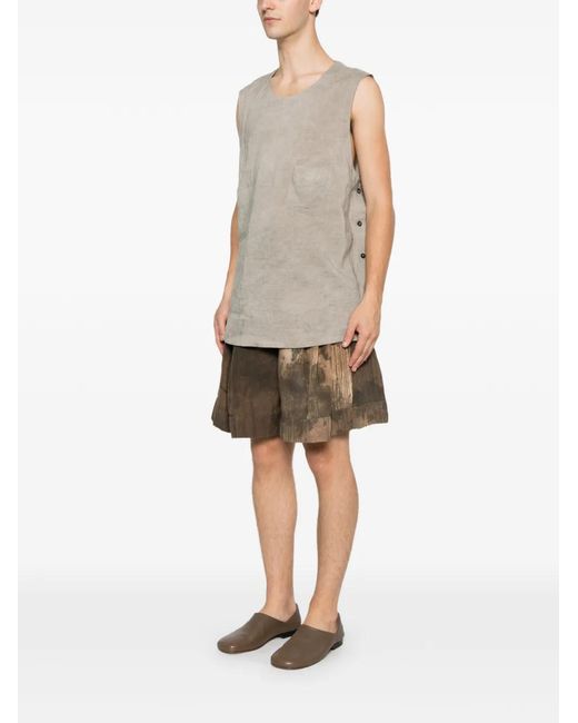 Ziggy Chen Natural Crew-Neck Vest for men