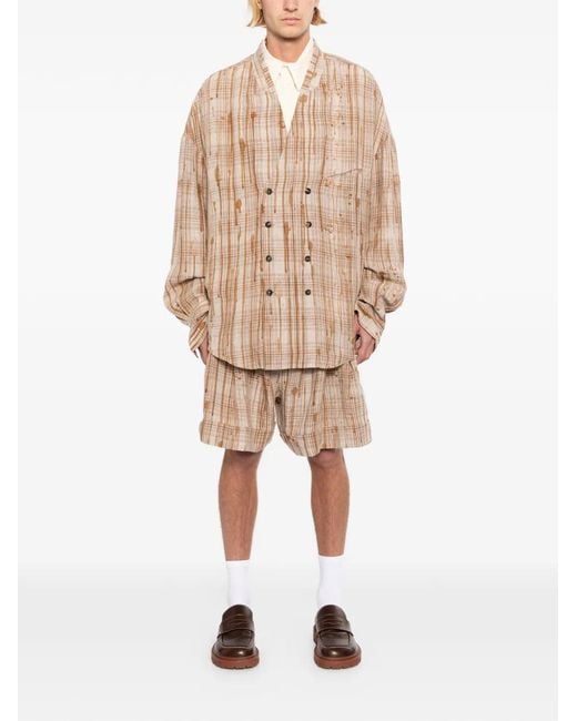 Ziggy Chen Natural Plaid Jacket for men