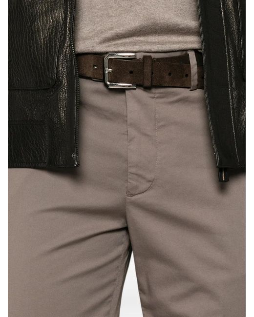 Brunello Cucinelli Gray Diagonal-Pocket Chinos for men