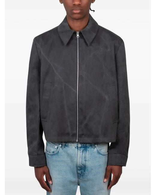 Séfr Gray Tazio Zip-Up Jacket for men