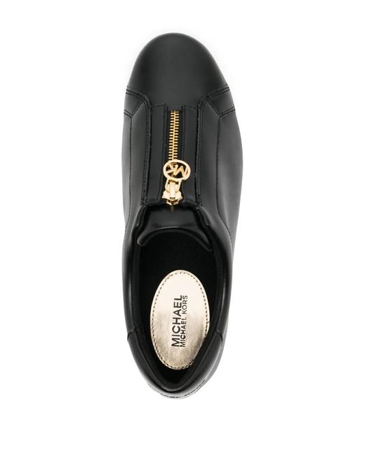 Michael Kors Black Keaton Zip Slip-On Sneakers