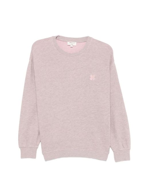 MAISON 123 Pink Lesly Logo-Embroidered Sweatshirt