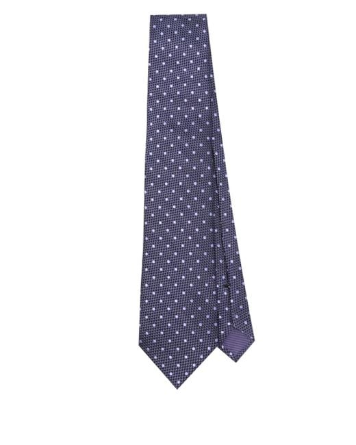 Tom Ford Blue Silk Polka-Dot Tie for men