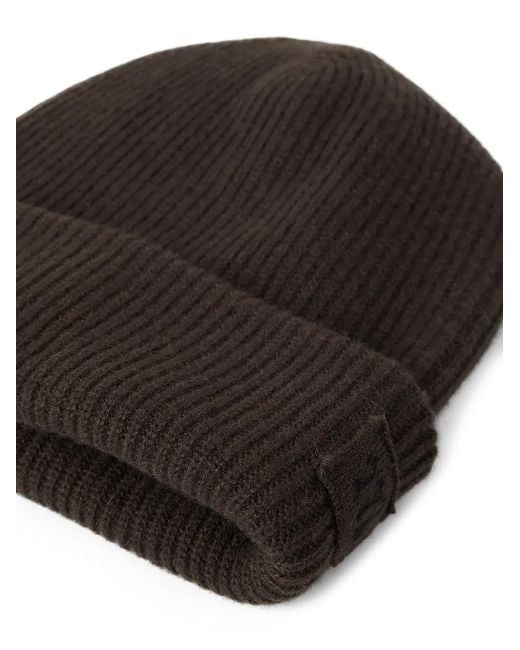 Meta Campania Collective Black Knitted Logo-Patch Beanie for men