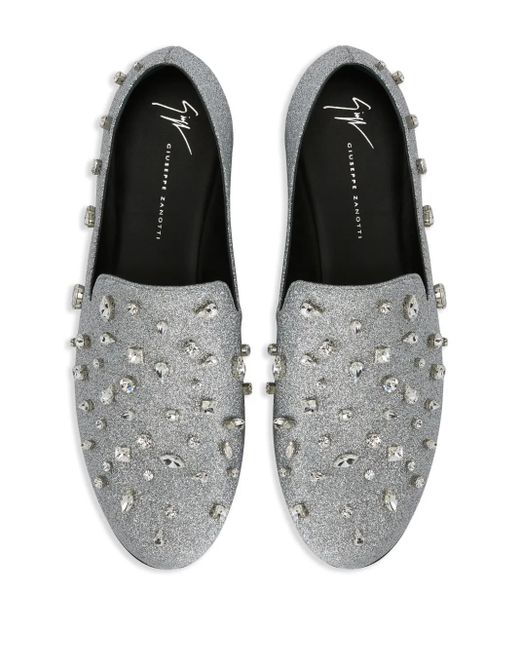 Giuseppe Zanotti Metallic Seymour Bijoux 15Mm Loafers for men