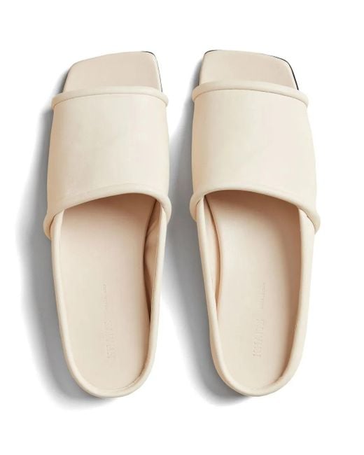 Khaite White The Stagg Flat Sandals