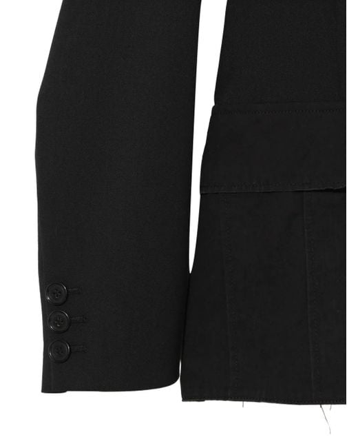 Undercover Black Shawl-Lapel Bomber Jacket