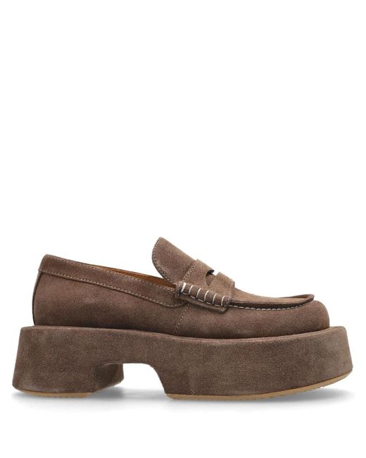 J.W. Anderson Brown Penny-Loafer mit Plateau