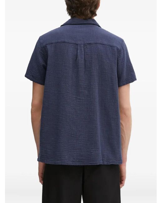 Barbour Blue Revere-Collar Pocket Shirt for men