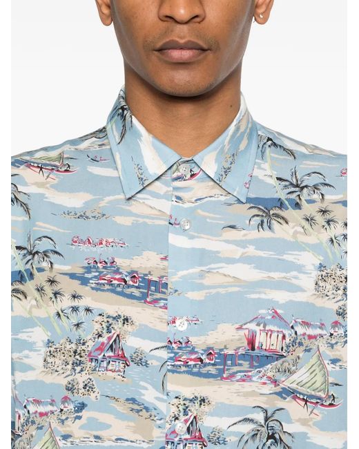 7 For All Mankind Blue Shirts for men
