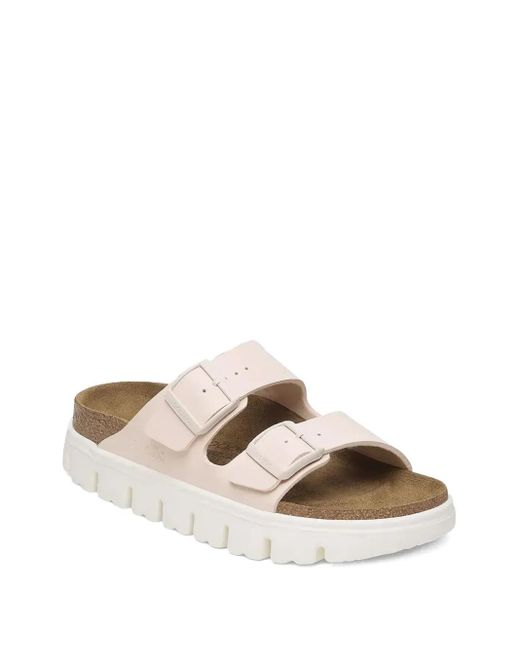 Birkenstock White Arizona Double-Strap Slide Sandals