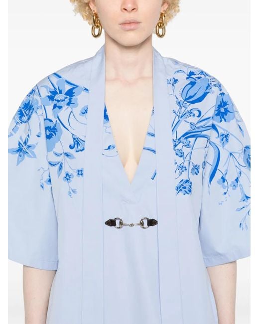 Gucci Popeline Jurk in het Blue