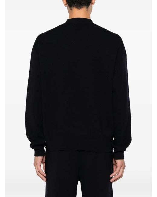 Diana Studio Black V-Neck Button-Up Cardigan for men