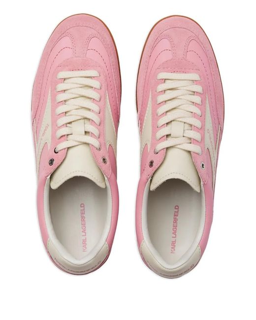 Karl Lagerfeld Pink Kandidate Lace-Up Sneakers