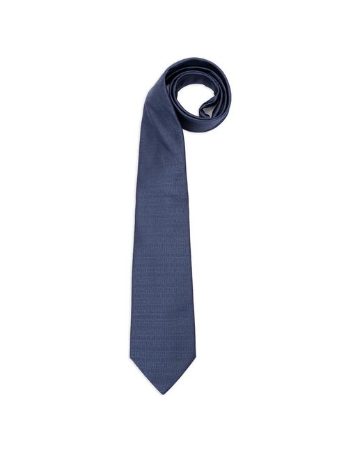 Elios Milano Blue Gemelli Embroidered Silk Tie for men