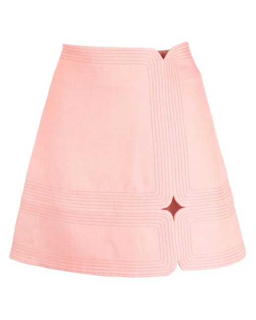 Acler Pink Briar Cut-out Miniskirt