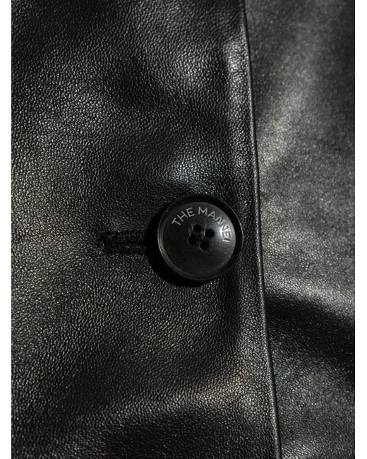 The Mannei Black Isere Leather Waistcoat