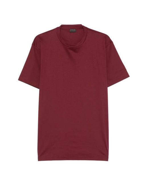 Michael Coal Red Crew-Neck Short-Sleeve T-Shirt for men