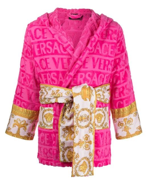 Versace Pink I Love Baroque Short Robe