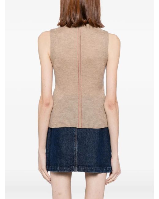 CUDDLEUP Natural Cashmere Buttoned Vest