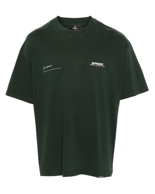 Represent T-shirt Met Print in het Green voor heren