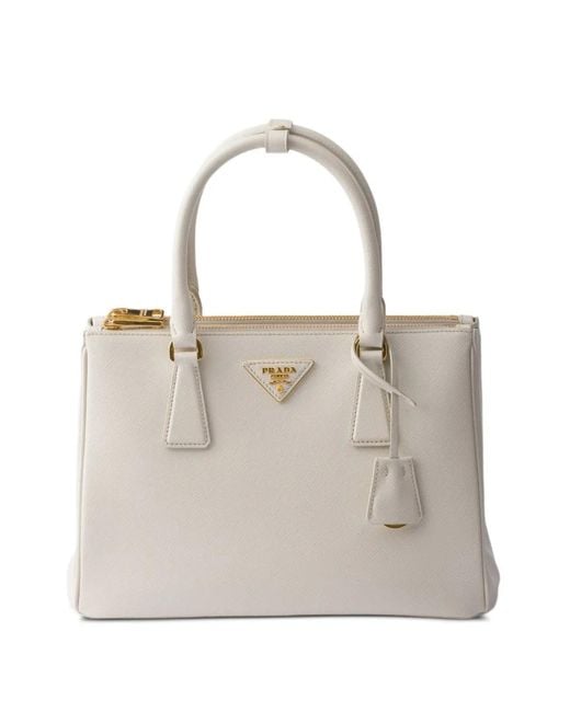 Prada Natural Galleria Medium Saffiano Leather Bag