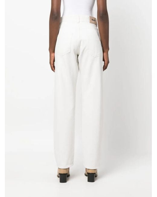 Moorer Straight Jeans in het White