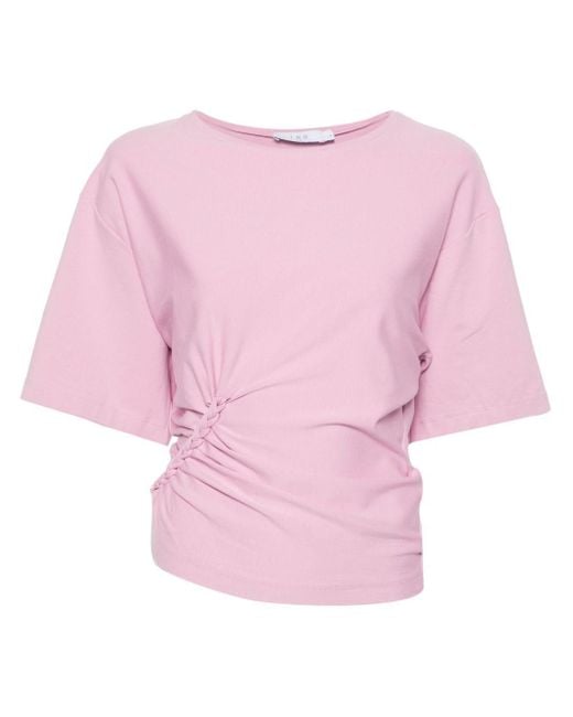 IRO T-shirt Met Gesmockt Detail in het Pink