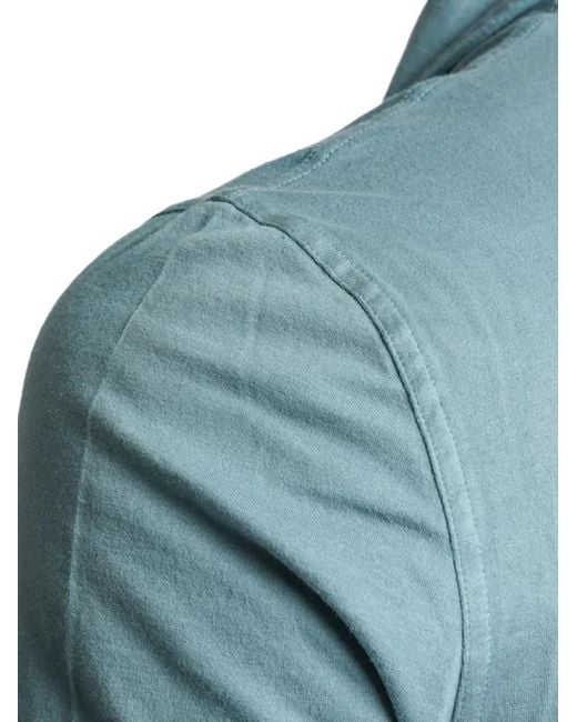 Fedeli Blue Jersey Polo Shirt for men