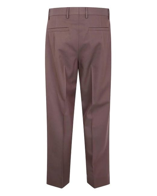 Zegna Purple Pocket Pleated Trousers for men