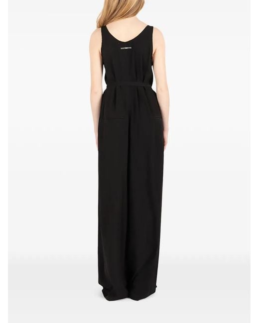 Societe Anonyme Black V-Neck Tie Maxi Dress