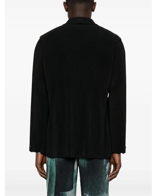 Homme Plissé Issey Miyake Black Tailored Pleats Jacket for men