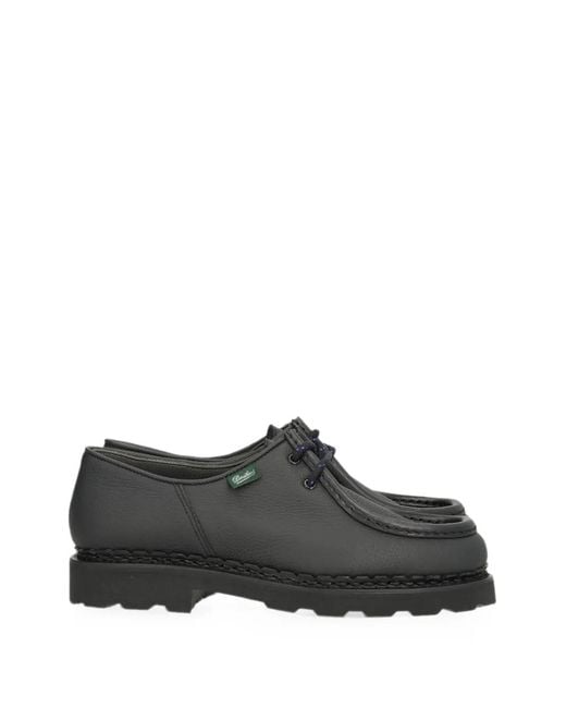 Paraboot Gray Michael Leather Derby Shoes for men
