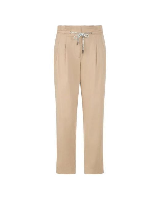 Marc Cain Natural Faqus Drawstring Trousers