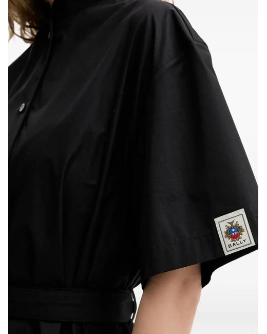 Robe-Chemise À Patch Logo Bally en coloris Black