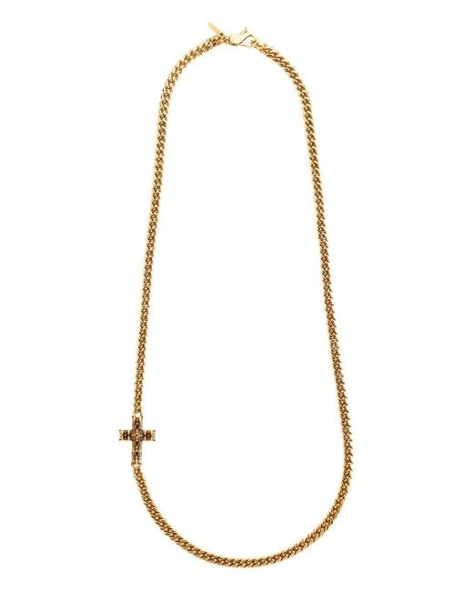 Emanuele Bicocchi White Notre-Dame Cross-Chain Necklace