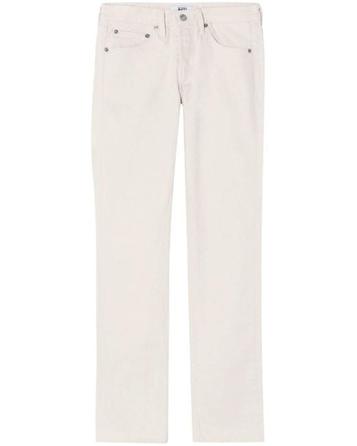Re/done White The Anderson Mid-rise Straight-leg Jeans