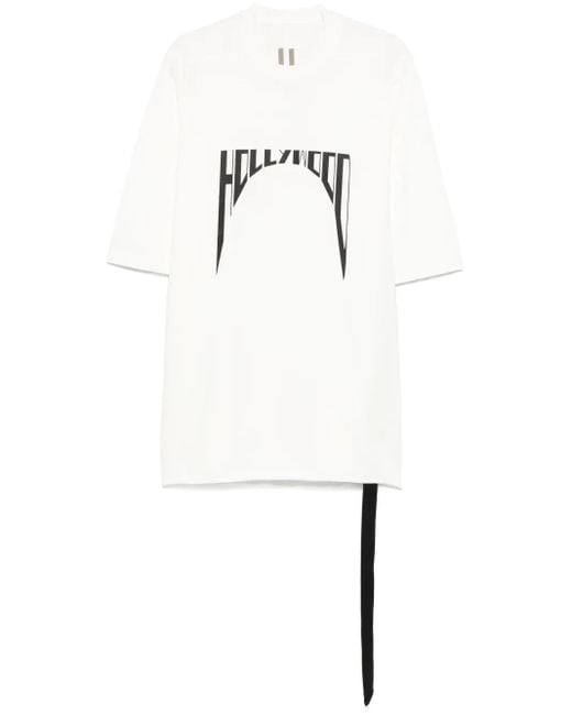 メンズ Rick Owens Jumbo Tシャツ White
