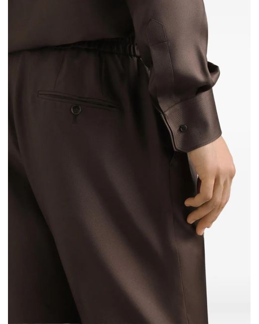 Dolce & Gabbana Hose Aus Seide in Brown für Herren