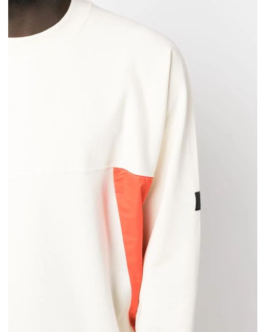Y-3 White Logo-Patch Crew-Neck Sweatshirt