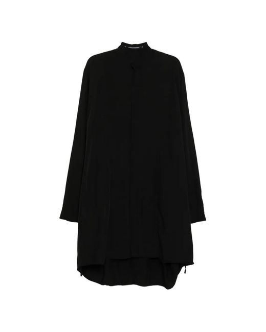 Julius Black Band Collar Shirt for men
