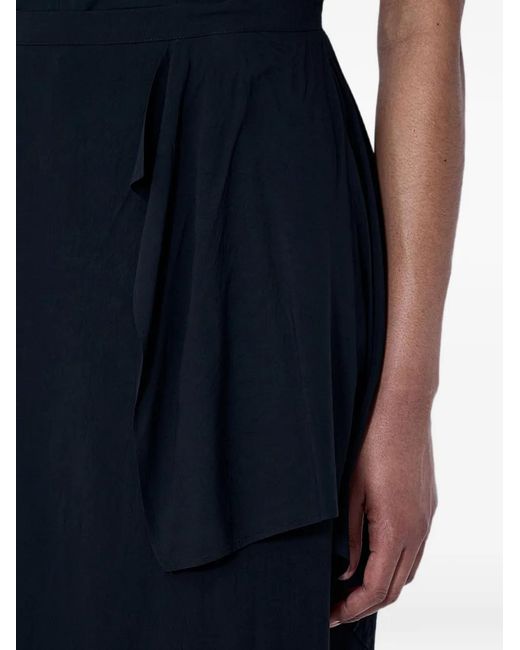 Limi Feu Blue Draped Asymmetrical Skirt